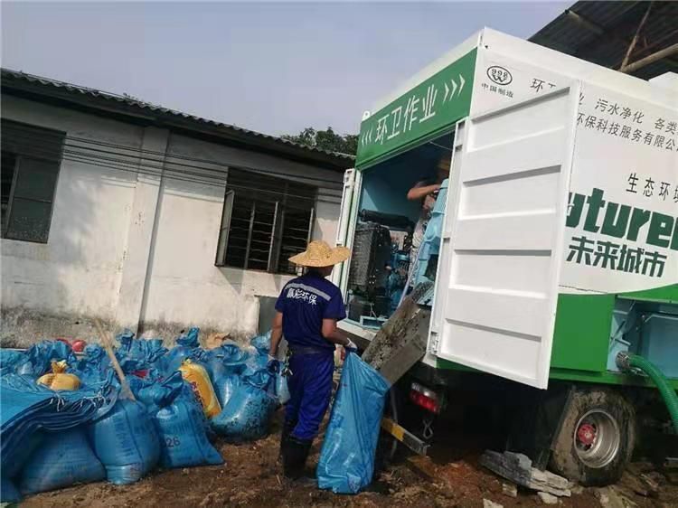 石排镇工业污泥压干处理